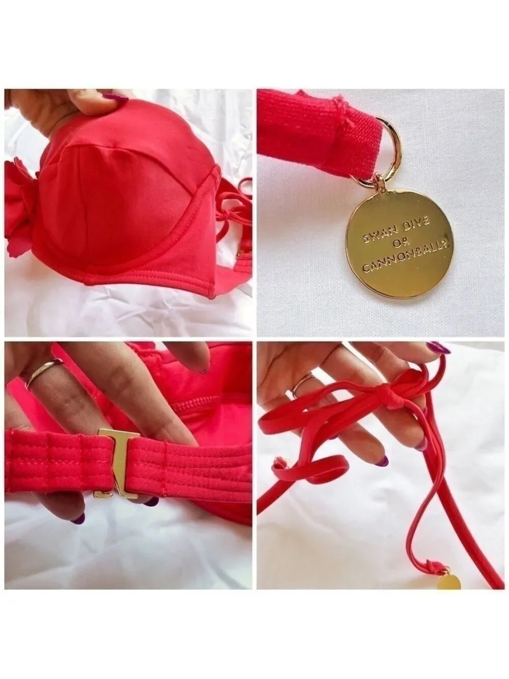 Kate Spade Floral Accent Bikini Top